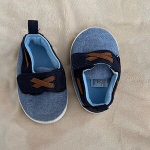 Blue and Brown Baby Shoes